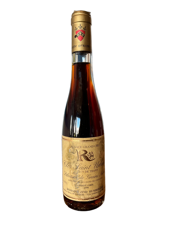 DOMAINE ZIND HUMBRECHT PINOT GRIS CLOS ST URBAIN SELECTION DE GRAINS NOBLES 1998