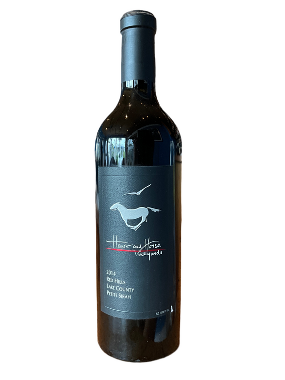 HAWK AND HORSE VINEYARDS RED HILLS, LAKE COUNTY PETITE SYRAH 2014