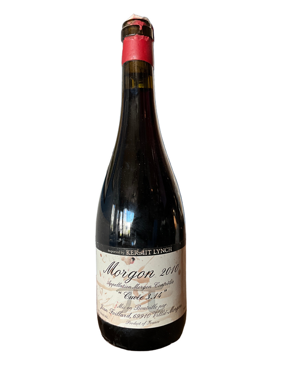DOMAINE JEAN FOILLARD MORGON COTE DU PY CVEE 3.14 2010