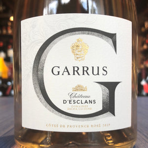 CHATEAU D'ESCLANS GARRUS COTES DE PROVENCE ROSE 2019