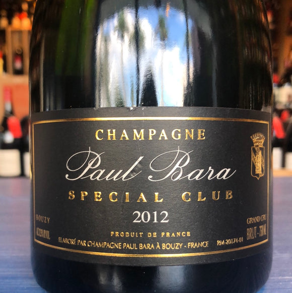 CHAMPAGNE PAUL BARA SPECIAL CLUB BOUZY GRAND CRU 2012