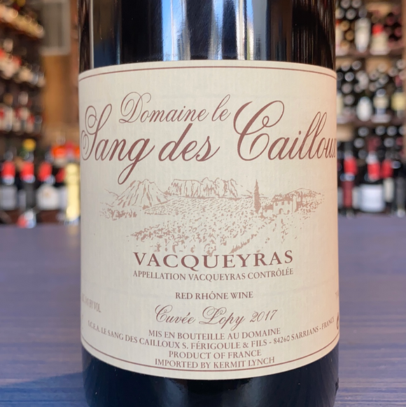 DOMAINE LE SANG DES CAILLOUX VACQUEYRAS CUVÉE DE LOPY 2017