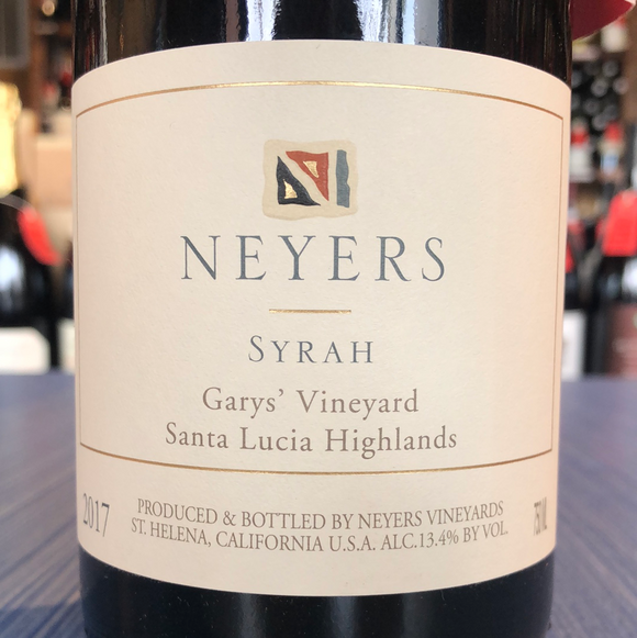 NEYERS VINEYARDS SANTA LUCIA HIGHLANDS SYRAH GARYS' VINEYARD 2017