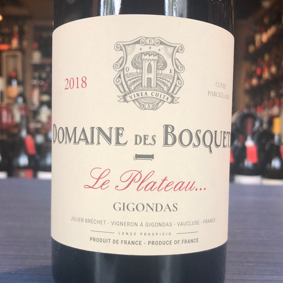 DOMAINE DES BOSQUETS GIGONDAS LE PLATEAU 2018