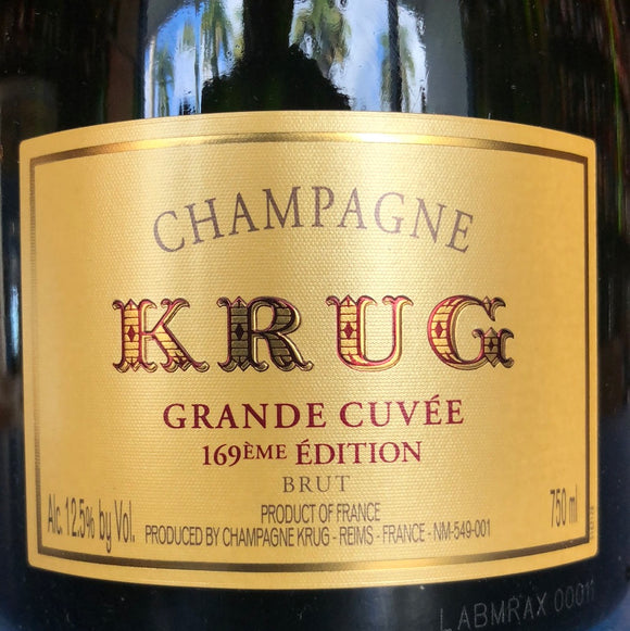 CHAMPAGNE KRUG BRUT GRANDE CUVEE NV 169TH EDITION 750 ML