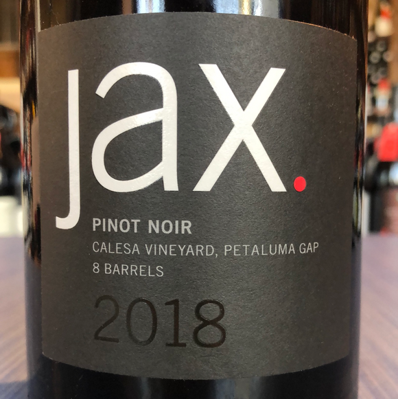 JAX VINEYARDS SONOMA COUNTY PINOT NOIR CALESA VINEYARD 2018